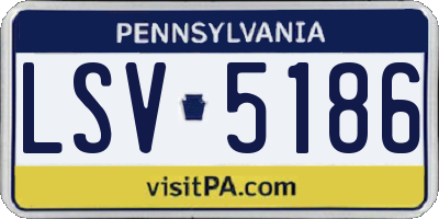 PA license plate LSV5186