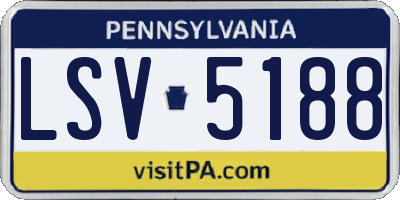 PA license plate LSV5188