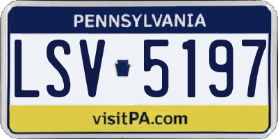 PA license plate LSV5197