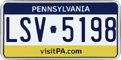 PA license plate LSV5198