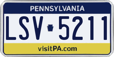 PA license plate LSV5211