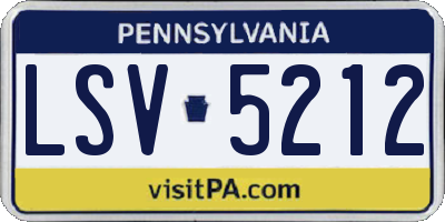 PA license plate LSV5212