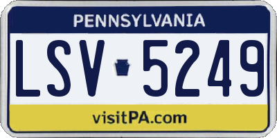 PA license plate LSV5249