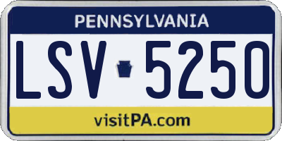 PA license plate LSV5250