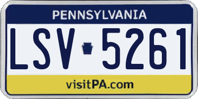 PA license plate LSV5261