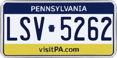PA license plate LSV5262