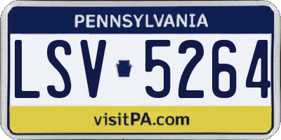 PA license plate LSV5264