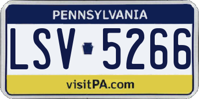 PA license plate LSV5266