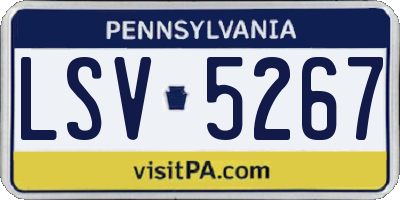 PA license plate LSV5267