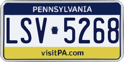 PA license plate LSV5268