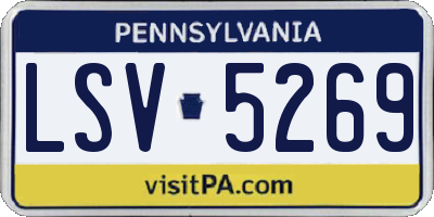 PA license plate LSV5269