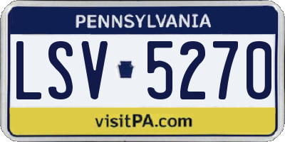 PA license plate LSV5270