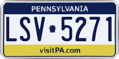 PA license plate LSV5271