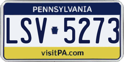 PA license plate LSV5273