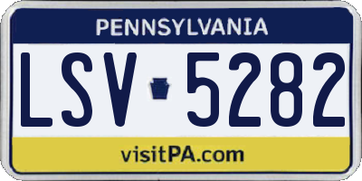 PA license plate LSV5282
