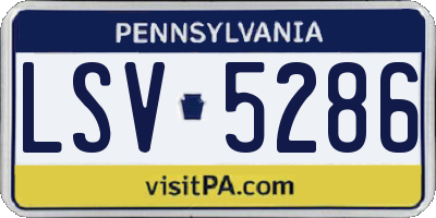 PA license plate LSV5286