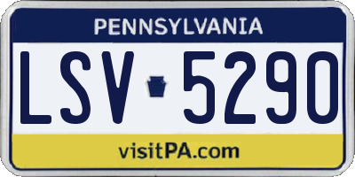 PA license plate LSV5290