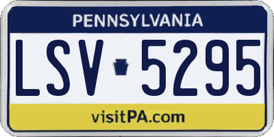 PA license plate LSV5295
