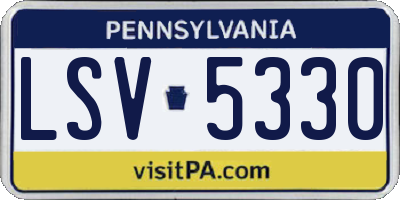 PA license plate LSV5330