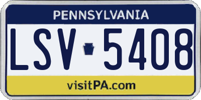 PA license plate LSV5408