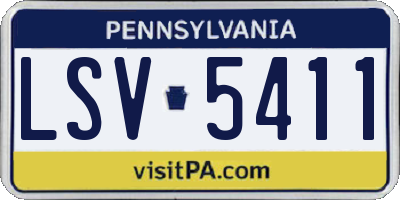 PA license plate LSV5411