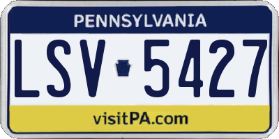 PA license plate LSV5427