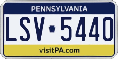 PA license plate LSV5440