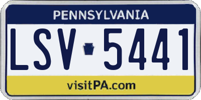 PA license plate LSV5441