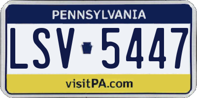 PA license plate LSV5447