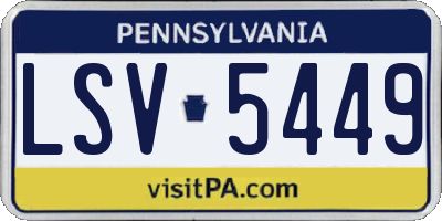 PA license plate LSV5449