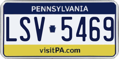 PA license plate LSV5469