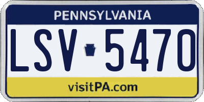 PA license plate LSV5470