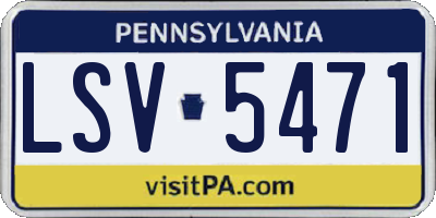PA license plate LSV5471