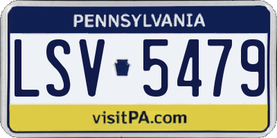 PA license plate LSV5479