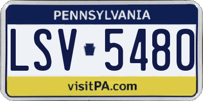 PA license plate LSV5480