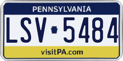 PA license plate LSV5484