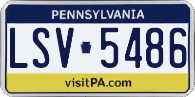 PA license plate LSV5486