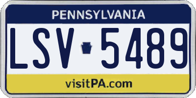 PA license plate LSV5489
