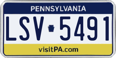 PA license plate LSV5491