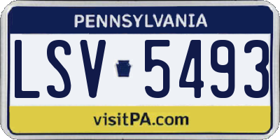 PA license plate LSV5493