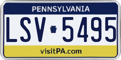 PA license plate LSV5495