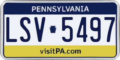PA license plate LSV5497