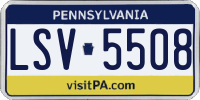 PA license plate LSV5508