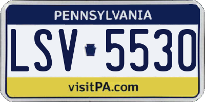 PA license plate LSV5530