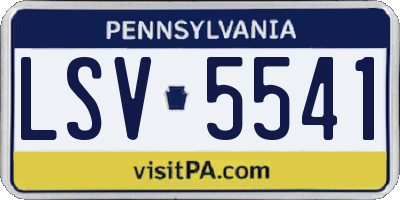 PA license plate LSV5541