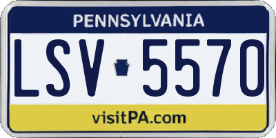 PA license plate LSV5570