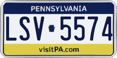 PA license plate LSV5574