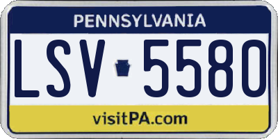 PA license plate LSV5580