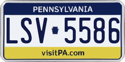 PA license plate LSV5586