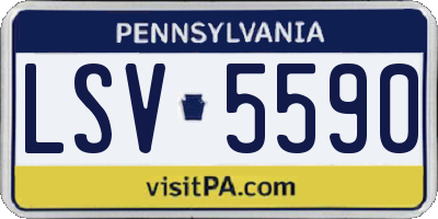 PA license plate LSV5590